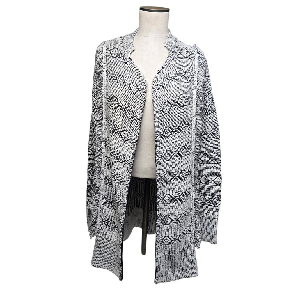 Gap Women's Long Cardigan Long Sleeve Cardigan Size Large Black Marl